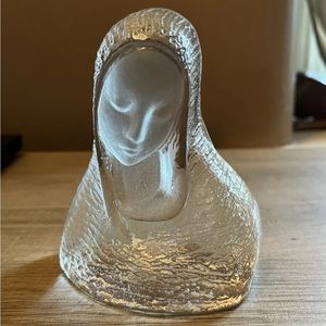 Vintage Viking Glass Madonna Figurine